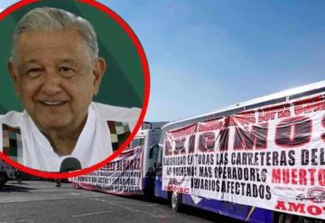 AMLO rechaza ceder a chantajes por bloqueos de transportistas