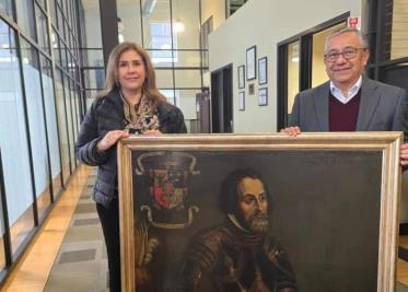 México recibe retrato de Hernán Cortés donado por una de sus descendientes