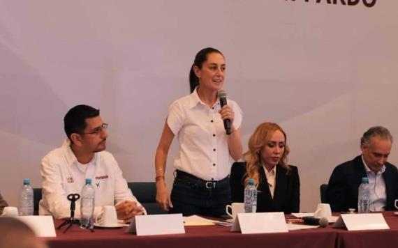 Claudia Sheinbaum presenta sus compromisos para ciudad Juárez ante empresarios de chihuahua