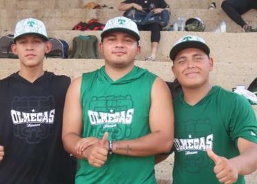 Los peloteros tabasqueño Samuel Gómez, Jorge López y Josmar Cano están trabajando fuertemente en el minicampo de Olmecas de Tabasco
