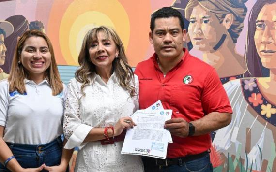 PAN y PRI alianza Fuerza y Corazón por Tabasco Inscriben a Lorena Beaurregard como candidata a la gubernatura