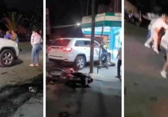 Conductor embiste a peatones que auxiliaban a un herido en la calle