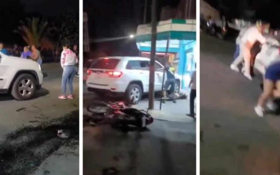 Conductor embiste a peatones que auxiliaban a un herido en la calle