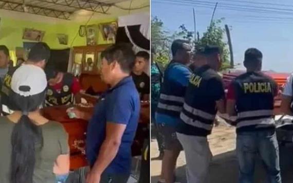 Video: Policías interrumpen velorio para confiscar ataúd con el cuerpo aún dentro