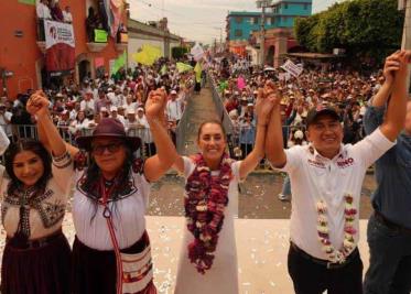 No vamos a dejar solo a Oaxaca, vamos a poner nuestro corazón y nuestro empeño: Claudia Sheinbaum desde Tlacolula de Matamoros