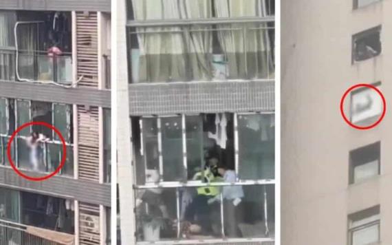 Mamá arroja a su hijo por la ventana y apuñala a su suegra en China