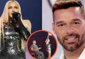 Ricky Martin sorprende al aparecer en concierto de Madonna