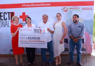Gobierno de Comalcalco se suma a la colecta anual 2024 de la Cruz Roja