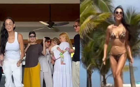 Demi Moore vacaciona en México y luce envidiable figura