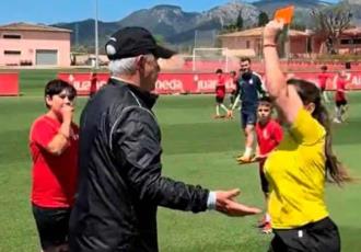 El Vasco Aguirre fue expulsado en partido con categorías infantiles del Mallorca