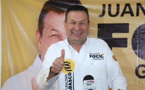 Tabasqueños no apoyan el PRI y PAN; Juan Manuel Fócil