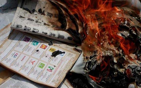 Video: Incendian boletas electorales en Chiapas