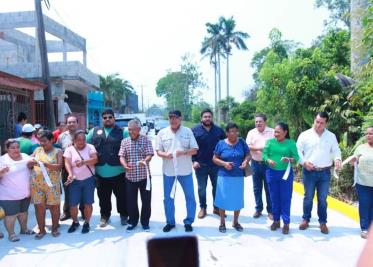 Gobierno de Comalcalco inaugura obra de pavimentación con concreto hidráulico en la colonia Belén