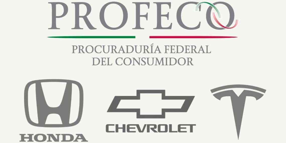 Profeco emite alertas por fallas en varios modelos de Honda, Mazda, Chevrolet y Tesla