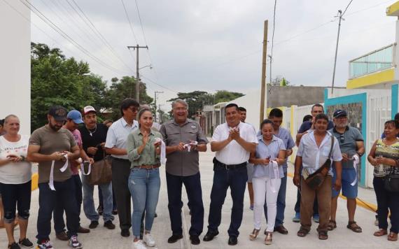 Gobierno de Comalcalco inaugura magna obra de pavimentación con concreto hidráulico de la calle Buenos Aires