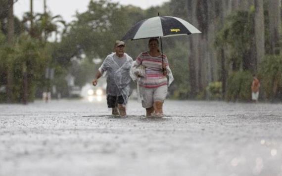 Persistirá temporal de lluvias intensas en el sureste mexicano y la Península de Yucatán