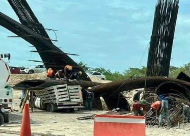 Accidente en el Tren Maya en Chetumal, Quintana Roo, por las lluvias