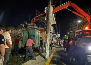 Gobierno de Comalcalco continúa haciendo frente y dando solución a vecinos por problemática con el servicio de energía eléctrica ahora en la colonia San Silverio