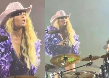 ¿Cuál fue el error que causó el regaño de Paulina Rubio al baterista durante concierto?