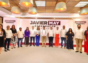 Javier May presenta su gabinete que esta a la altura de las circunstancias