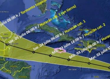 ¿Cuándo y a qué hora llega el huracán Beryl a México? Estos estados serán los mád afectados, según el SMN