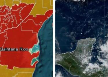 Emiten Alerta Roja en zonas de Quintana Roo y Yucatán por el huracán Beryl