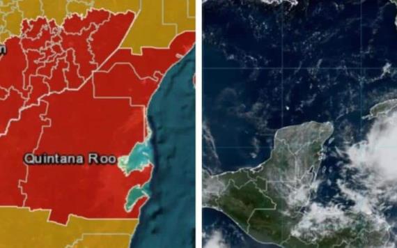 Emiten Alerta Roja en zonas de Quintana Roo y Yucatán por el huracán Beryl