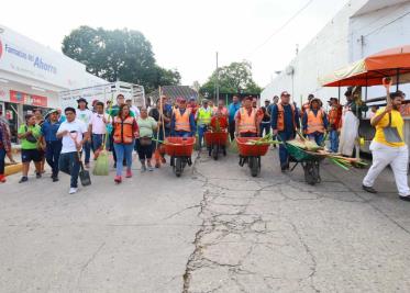 Realizan jornada integral de limpieza en la colonia José Ma. Pino Suárez