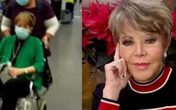 Lolita Ayala es vista en silla de ruedas y con tanque de oxígeno; explica cuál es su estado de salud