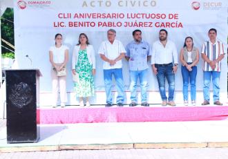 Conmemoran el CLIL Aniversario Luctuoso de Benito Juárez en Comalcalco