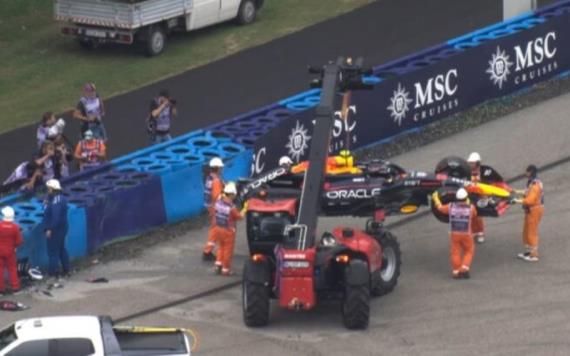 ´Checo´ Pérez se estrella contra muro y provoca bandera roja en la Q1 del GP de Hungría