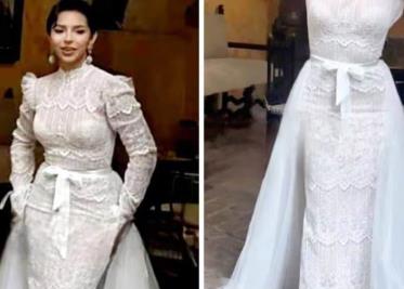 Ángela Aguilar lució vestido de novia clásico en su boda con Nodal