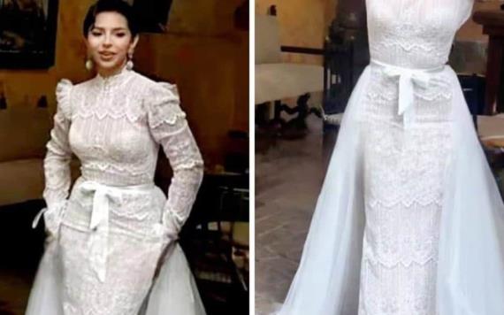 Ángela Aguilar lució vestido de novia clásico en su boda con Nodal