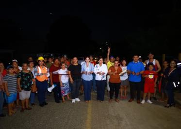 Brinda Gobierno de Centro mayor seguridad a familias en comunidades con nuevas luminarias