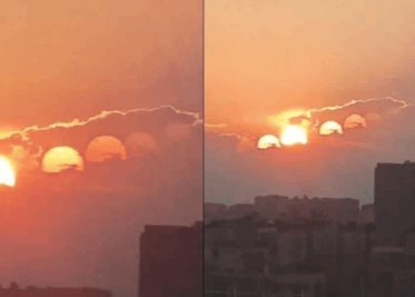 El efecto de los "siete soles" apareció en los cielos orientales