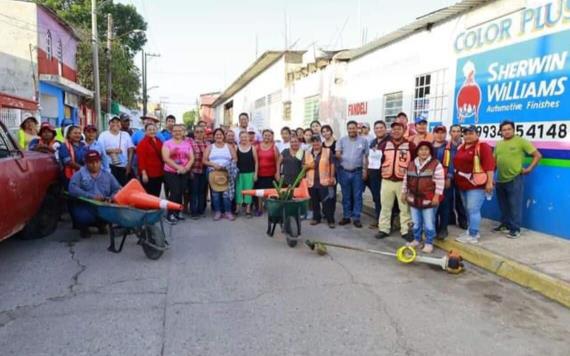 Reducen vecinos de Las Delicias riesgos por lluvias con la Jornada Integral de Limpieza