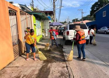 Participan colonos en Jornada Integral de Limpieza en calles del centro de Villahermosa