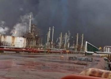 Incendio en la refinería Antonio Dovalí Jaime en Salina Cruz, Oaxaca