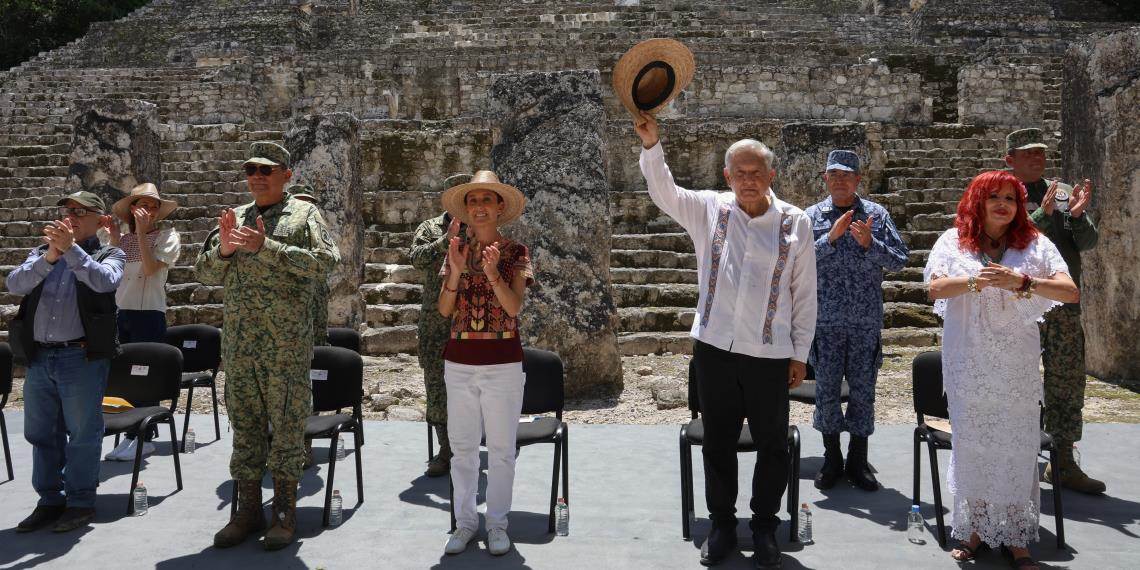 López Obrador inaugura museo en zona arqueológica de Calakmul, Campeche