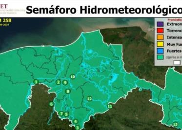 Persistirá el aire seco en la atmósfera, limitando las lluvias a chubascos dispersos en Tabasco