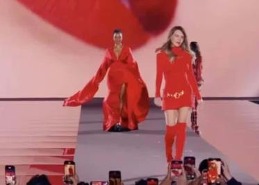 Belinda sufre aparatosa caída en el desfile de LOréal en París