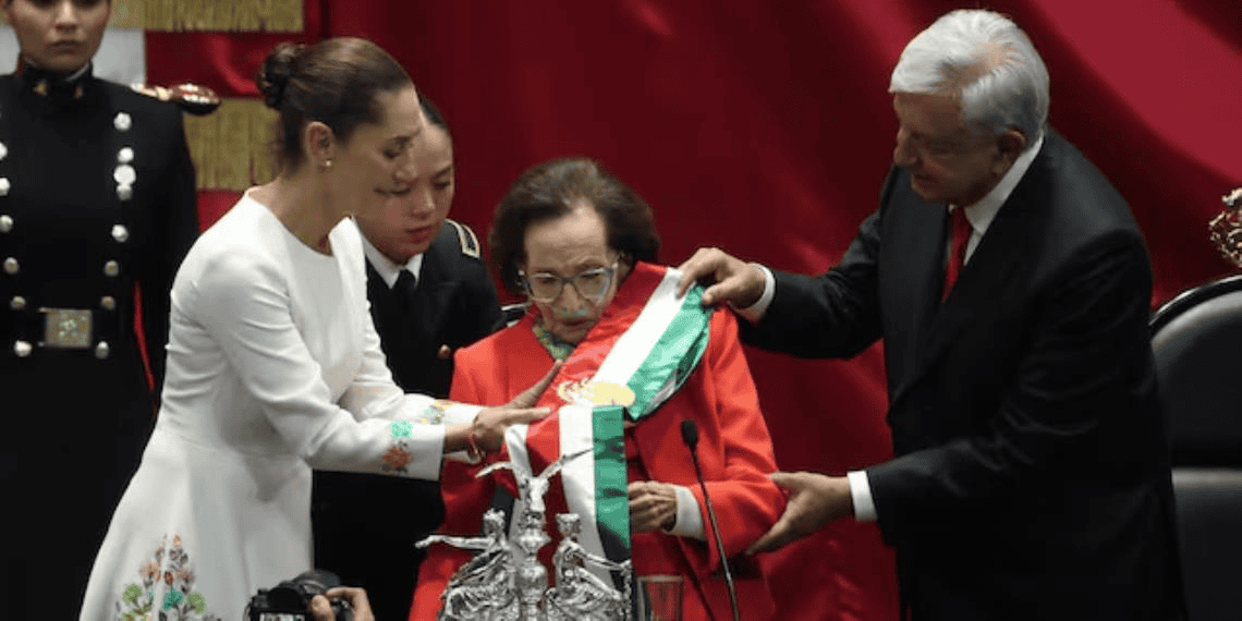 Falleció la maestra Ifigenia Martínez, a 4 días de entregar la banda presidencial a Claudia Sheinbaum