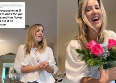 Mi único y verdadero amor; Mujer recibe flores de su novio, pero la dedicatoria era para su ex